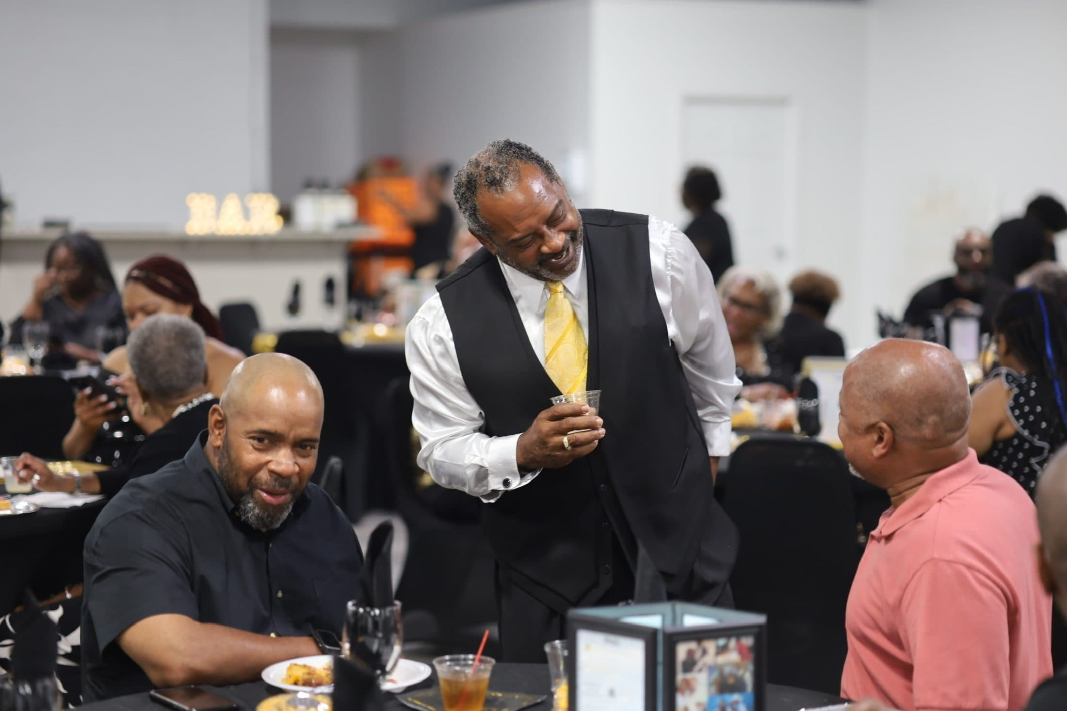 Guests connecting at a Contour Events celebration