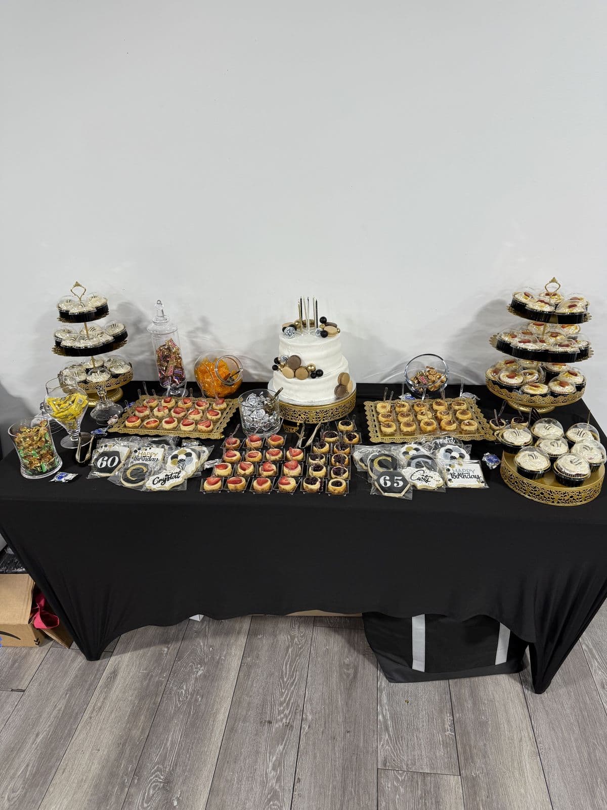 Full dessert table spread